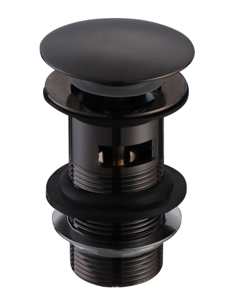 Slotted Sprung Basin Waste - Matt Black (RA8266)